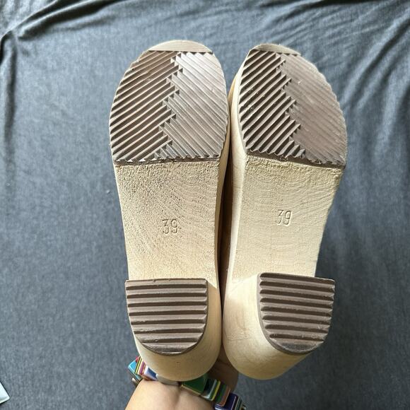Loota Swedish Clogs Stockholm Camel Suede Size US Womens 8 EU 39 - Picture 7 of 9